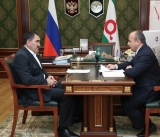 Встреча главы РИ с министром образования республики Юсупом Костоевым