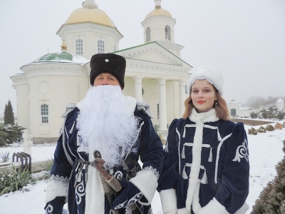 Терский казачий Дед Мороз поздравляет ставропольцев с наступающими праздниками
