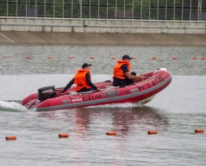 На Комсомольском озере в Ставрополе прошла тренировка спасателей