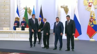 Кадыров едва сдержал слезы на церемонии подписания договоров о присоединении новых регионов к России