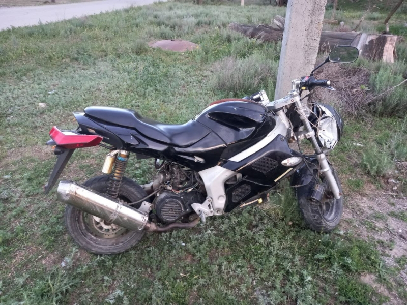 В Новоселицком округе юный мотоциклист-бесправник сбил барана и попал в реанимации