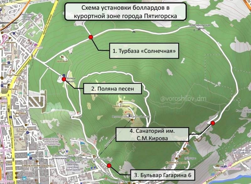 В Пятигорске ограничат въезд в курортную зону
