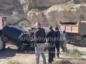 В Дагестане попал в ДТП микроавтобус с туристами