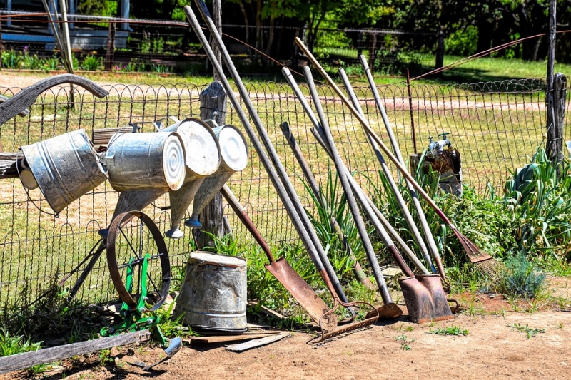 Садовый инвентарь женщина использовала как инструмент для битья