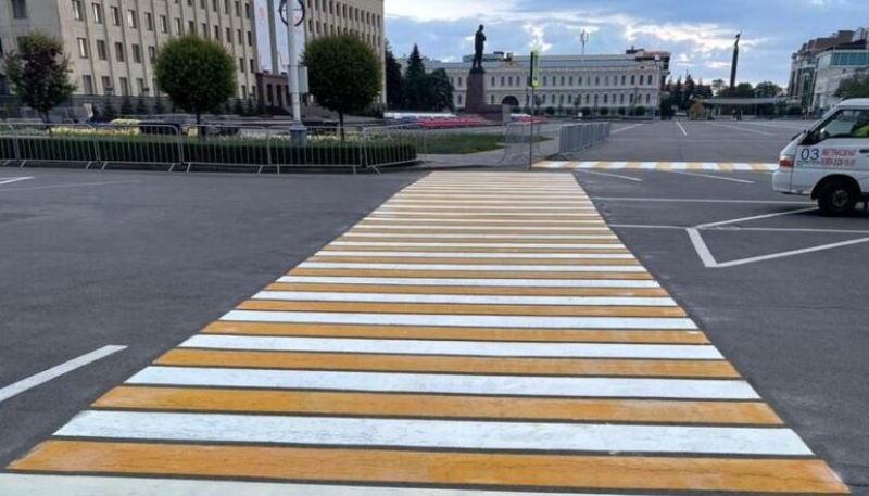 В Ставрополе с апреля обновили 55 тысяч кв. м дорожной разметки