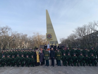 В Невинномысске еще 101 солдат срочной службы принял военную присягу