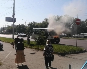В Ставрополе на ходу загорелась пассажирская ГАЗель на маршруте №55
