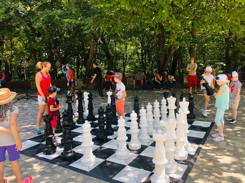 На Ставрополье появилась доска для игры в напольные шахматы