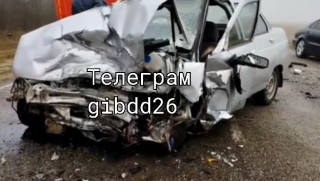 На востоке Ставрополья в лобовом столкновении погиб 38-летний водитель. Видео