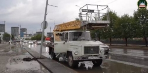 В Грозном чиновники и горожане вышли устранять последствия стихии