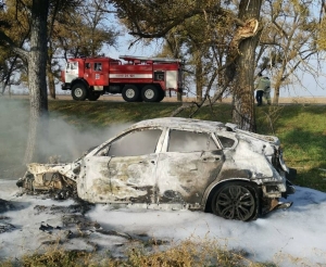 На Ставрополье из-за лихача сгорел BMW Х6