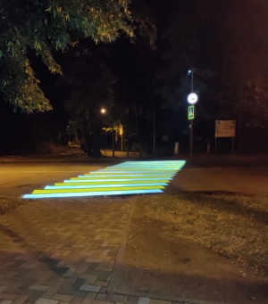 В Ставрополе появилась пятая по счету световая пешеходная разметка
