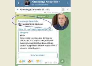 Хинштейн об уволившейся завдетсадом на Ставрополье: Не унимается вражина